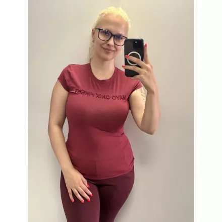 Mayo Chix Light póló r.u. sport pamut dombor hímzett Finest burgundi