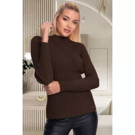 Mayo Chix Cassidy pulóver bordás kötött csokoládé