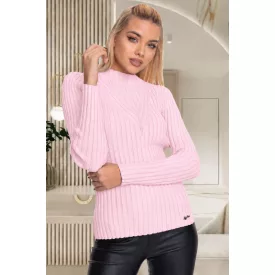 Mayo Chix Cassidy pulóver bordás kötött rózsaszín
