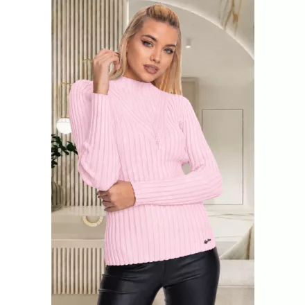 Mayo Chix Cassidy pulóver bordás kötött rózsaszín
