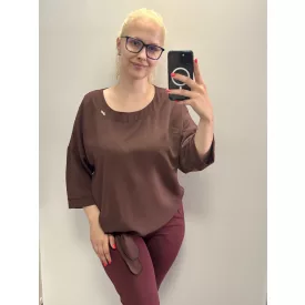 Mayo CHix Netty blúz krepp csokoládé