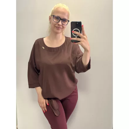 Mayo CHix Netty blúz krepp csokoládé