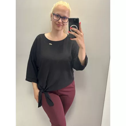 Mayo CHix Netty blúz krepp fekete