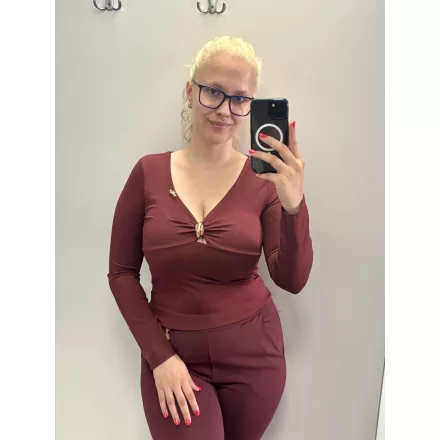 Mayo CHix Daniella póló polyamid burgundi