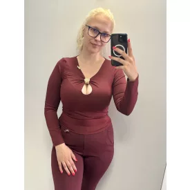 Mayo CHix Rony póló polyamid burgundi