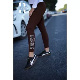   Rensix leggings szárán fehér körvonalas felirat csokoládé 2026