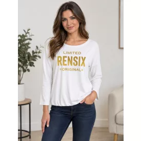  Rensix felső kereknyakú hosszúujjú gumis aljú Limited original fehér 2026