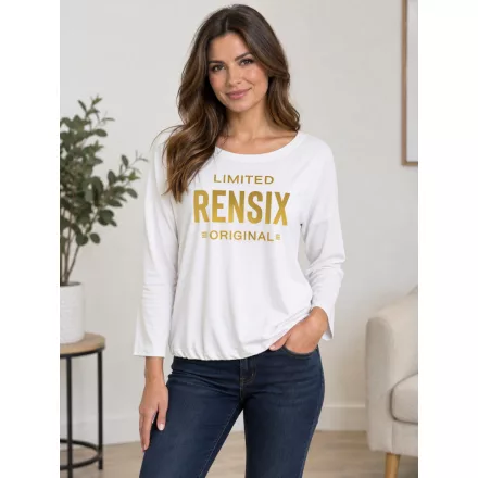 Rensix felső kereknyakú hosszúujjú gumis aljú Limited original fehér 2026